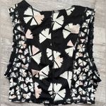 Marc Jacobs Marc by Marc Jacob’s Women’s Sz Small Swim Suit Top Black Zip Up Printed Photo 4