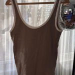 Aerie  Brown and White Tank Photo 0