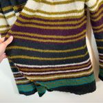 Wooden Ships ✨  Striped Open Front Cardigan Wool Mohair Multicolor Women S/M Photo 7
