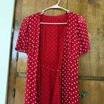 Goelia1995 10 Momme Mulberry Silk Polka Dots Print Wrapped Ruffle Women Midi Dress - xxs Photo 5