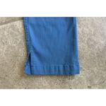 Gretchen Scott  Size Large Pants Solid Blue Stretch Neon Trim Preppy Tropical Photo 5