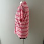 Nike  Golf x Disney Polo Shirt Womens Large Pink White Striped Athletic Photo 3