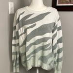 Barefoot Dreams Sweater 1X Seaside Crewneck Zebra Stripe Cozy Chic Beach Luxury Photo 0