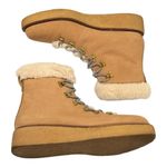 J.Crew  Nubuck Nordic Crepe Sole Wedged Lace Up Winter Bootie Size 12 Photo 1