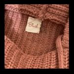 Blush knit hoodie longsleeves Soft mauve sweater Size Large. Photo 4