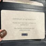 Jimmy Choo  Cheri Cosmos Leather CZ Jewel Card Holder with Bag and Box Set Photo 3