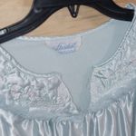 Women's Vintage Stardust Powder Blue Nightgown Embroidered Granny Size XL Photo 1