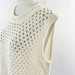 New Madewell Open Stitch Crop Sweater Vest Style NL192 Bright Ivory Size XXL White Photo 5