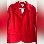 Talbots Woman Stretch Red/Orange Button Down Jacket, Size 16W, NWT Photo 2