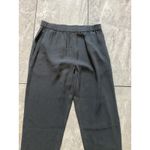 Eileen Fisher Silk Pants Black Elastic Waist Cropped Wide Leg XXS Photo 1