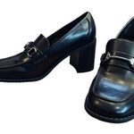 Marc Fisher Black Metal Bit Academia Witchy Slip On Dress Formal Heeled Loafer Photo 0