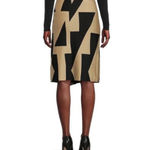 Ralph Lauren NWT Lauren Geo-Print Cotton-Blend Pencil Skirt Size Large Photo 4