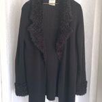 Max Studio  Faux Fur Collar Cardigan Sweater Sz: Small Photo 2