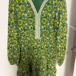 Roller Rabbit Zanna Naema V-Neck Embroidered Long Sleeve Dress Green Photo 1