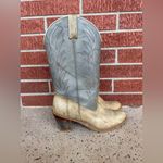 Acme Western Cowboy Boots Womens Size 8.5 M Gray Mid Calf High Heel Pull On USA Photo 1