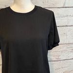 RILEY & RAE Blouse Short Sleeve Black with Ruffle Sleeves Photo 1