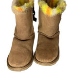 UGG  Bailey Bow Plaid Punk Chestnut Boots Women’s Size 7 Photo 0