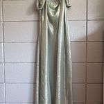 Women's Dana Foley NYC Strapless Long Maxi Tie Tube Blue Green Evening Gown sz M Size L Photo 5