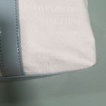Emporio Armani Logo Canvas Satchel Shoulder Bag Off White Light Blue Photo 8