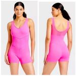 JoyLab Seamless Short Active Bodysuit from  bright pink M, NWT Photo 1