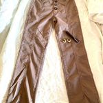 Free People  Women's Tan Button-Front Pants size 0 Photo 3