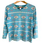 Pendleton Vintage  Y2K Southwestern Aztec Womens Top Size Medium Long Sleeve Photo 7