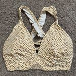 Aerie Polka Dot Ruffle Tie Longline Triangle Bikini Top Photo 0