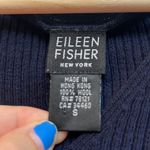 Eileen Fisher V-neck ribbed knit wool tank top navy blue Photo 4