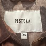 Pistola  brown & black animal print button down top size XS Photo 6