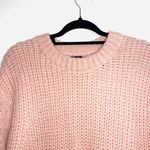 Kate Spade Saturday Pink Gray Marled Hem Chunky Knit Sweater Photo 1