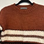 Anthropologie Elsamanda Women’s Sz: S Wool Blend Sweater Striped Cozy Fuzzy. Brown Photo 9