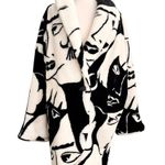 Vintage Donnybrook Faux Fur Coat Jacket Car Coat Faces Oversized L Large Black Photo 2