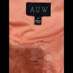 AUW  Lace Hi-Low Sleeveless Belt Flowy Tunic Dress‎ Peach Medium Photo 4