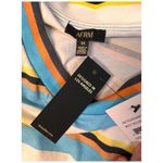 New AFRM Womens Size 3X Jorja Cropped Top Striped Ruched Cap Sleeves Multi Photo 6