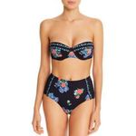 Tory Burch New.  black tea rose bikini set. L-bottom/M-top Normally $298 Photo 2