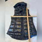 Weatherproof  Women's Shiny Black Hooded Vest‎ Size Small Photo 5