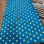 ZARA  // turquoise polka dot 1 puff shoulder knit size L Photo 12