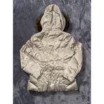 Calvin Klein  Women's Beige Faux Fur Hood Down Filled Puffer Coat Size‎ Small Photo 11