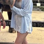 12th Tribe Red orange light pink white  satin maxi flower skirt Photo 2