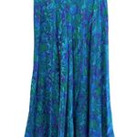 Adrianna Papell Vintage Silk Skirt Suit Paisley Blue Green Purple Fitted Size 8 Photo 4