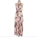 Aakaa Floral Halter Maxi  Dress Size L NWT Reg $55
100% Rayon Photo 1