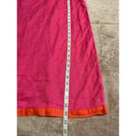 Sigrid Olsen  Linen Shift Dress Size Small Sleeveless V-Neck Pink Orange Photo 3