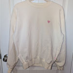Official BTS Boys with Luv Sweater Medium Cream/Pink Pink Photo 0