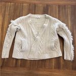 Madewell  Cableknit Fringe Cardigan Sweater Women S Open Merino Wool Fisherman Photo 4