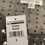 Endless Blu Bloomingdales Lucinda Mesh Embellished Pearl Crop Top Holiday party Black Photo 9