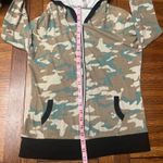 Heart Hips Camo Zip Up Hoodie Jacket Sweater L Camouflage Casual Ribbed Size L Photo 7