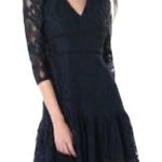 Shoshanna Miran Navy Blue Lace Dress 3/4 Sleeve Knee Length Formal Cocktail Sz 2 Photo 1