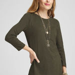 Willi Smith | Green Relaxed Long Sleeve Tunic Photo 0