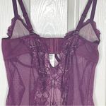 Torrid Underwire Lingerie Bodysuit Dot Lace Purple Plum Plus 0 Large 12 NWT Photo 5