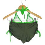 Bikini with Floral Design boyshort cheeky Green Size L Photo 1